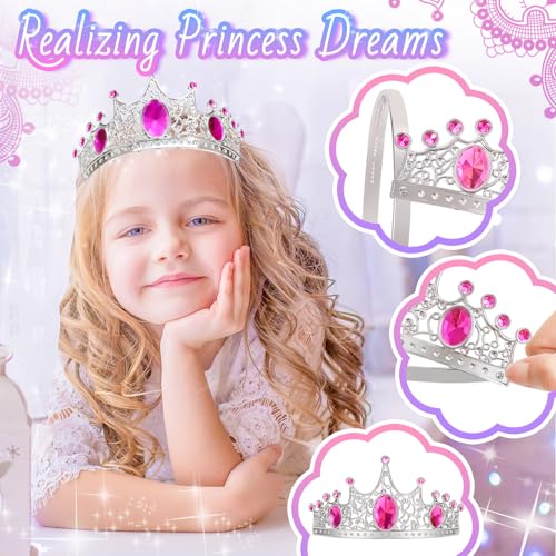 NINAOR Party Favors Princess Crowns for Little Girls, 16Pcs Princess Dress Up Tiaras for Kids Jewelry Cosplay Accessories,...