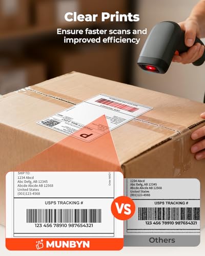 MUNBYN 4"x6" Direct Thermal Printer Label, Shipping Labels Compatible with Rollo, Jadens, Nelko, DYMO 4XL 1744907,1755120,...