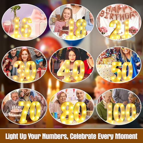 Marquee Numbers 1st First Birthday Decorations for Girls Boys,One Year Old Birthday Decorations Centerpieces Table,Light U...