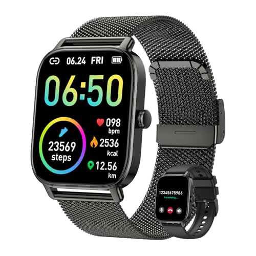 Smart Watch for Men Women Fitness: Running Make Answer Call Digital Mens Watches Waterproof Smartwatch for Android Phone i...