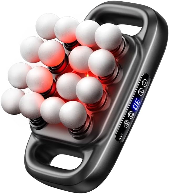 Square Bracket's [Latest 2026 & Certified Model] Professional Massage Gun, 16 Heads, 3 Modes, 30 Intensity Levels, 2000mAh...