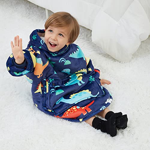 Wearable Blanket Hoodie Oversized Sherpa Blanket Sweatshirt Flannel Sweater Blanket with Large Pocket
