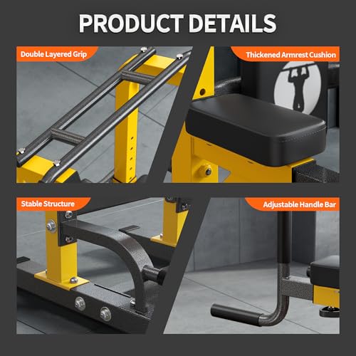 SogesHome Power Tower Pull Up Bar Dip Stand, 10 Adjustable Height Free Standing Assistive Trainer Dip Station, Multi-Funct...