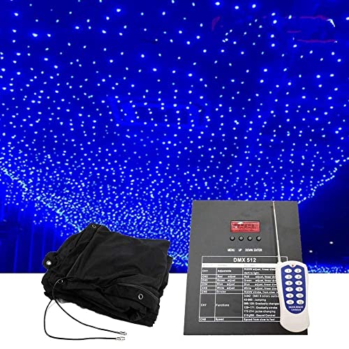 LED Lights Curtain Stage Star Light Curtain Backdrops Stage Starry Sky Cloth Background with DMX Control, for Wedding Chri...