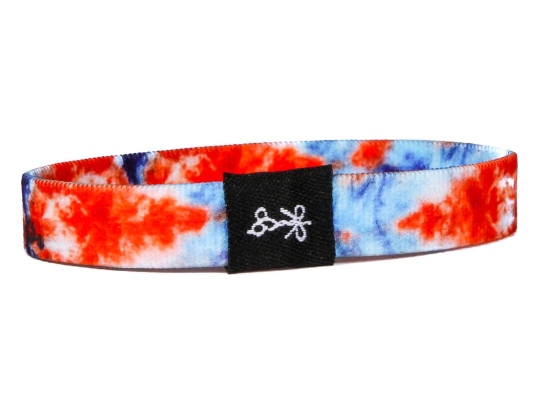 Bright Tie Dye Hair Ties For Men | World-Famous Hair Ties For Guys | No-Break, No-Rip, No-Crease Mens Bracelet Hair Bands | 4 Pc