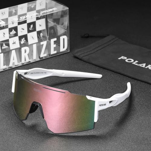 ZEMFAY Sports Polarized Sunglasses Men Women UV400 Cycling Glasses Windproof Goggles for Driving Running Golf Eyewear