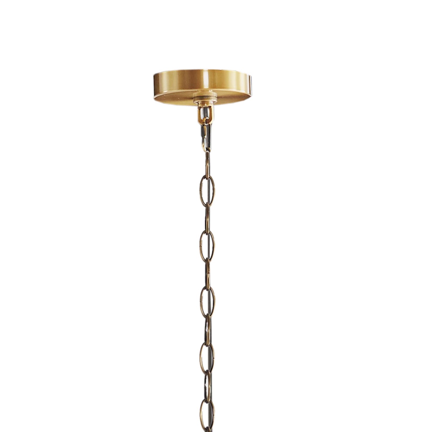 Hampton Hill Traditional Chandelier, 6 Bulbs, Iron, 25inDia x 57inH, Adjustable Ceiling Mount Light Fixture, Gold, Model FB150-1163
