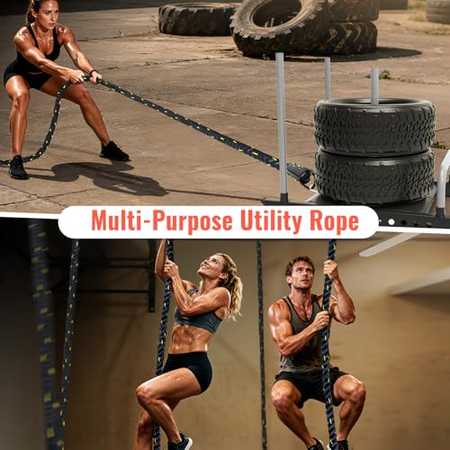 SOHIDAS Weight Sled Rope Workout Sled Pulling Rope, Sled Push Gym Equipment Rope for Weight Sleds for Training, Tire Pulli...