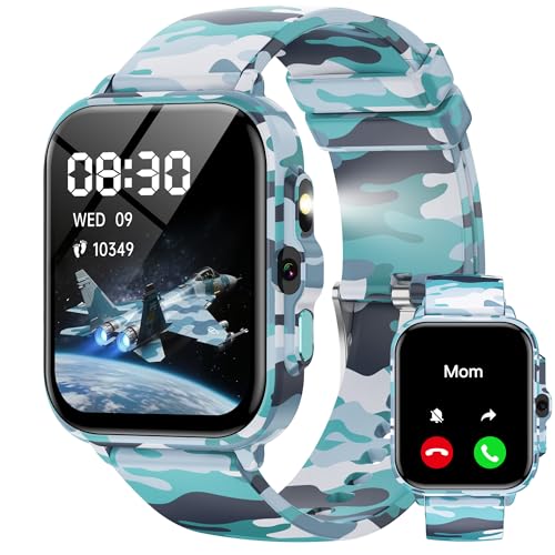 Smart Watch for Kids Boys Age 5-12, Ai Functions Games HD Touch Screen Watches with Video Camera Music Player Pedometer He...