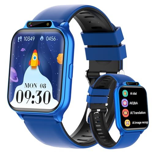 1.85" Kids Watch, AI(Translation/Q&A/Watch Face/Image Recognition)Smartwatches with Heart Rate,Sleep Monitor,Video Music P...