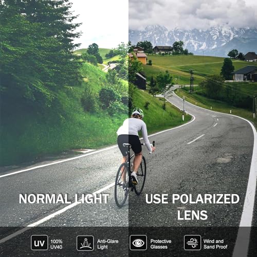 GoLight Polarized Sports Sunglasses for Men & Women – UV400 Protection, Anti-Glare for Running, Fisfing, Cycling, Driving