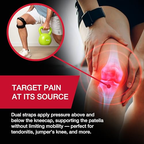 MUELLER Sports Medicine Adjustable Max Knee Single Strap for Men and Women, Compression & Pain Relief Support for Osgood-S...