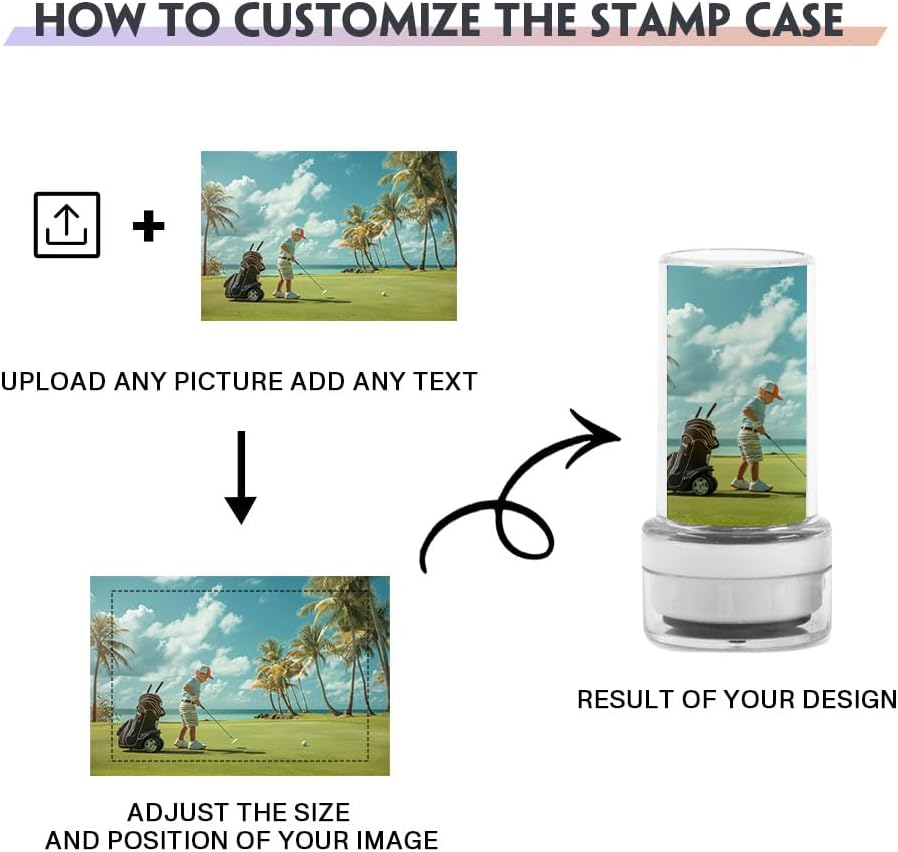 HDSD Custom Golf Ball Stamps, Personalized Name Graphics Golf Ball Waterproof Marking, Reusable Funny Golfer Gifts