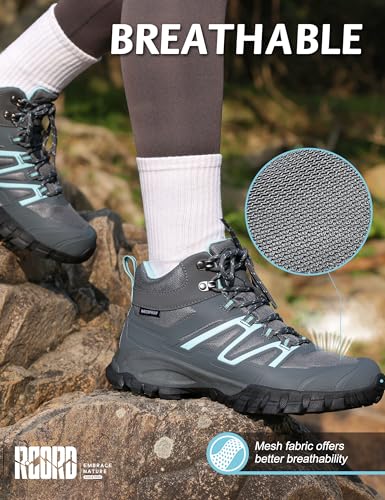 R CORD Hiking Boots Women Waterproof Non-Slip Womens Hiking Boots Ankle Support for Trail Walking Backpacking & Outdoor Ad...