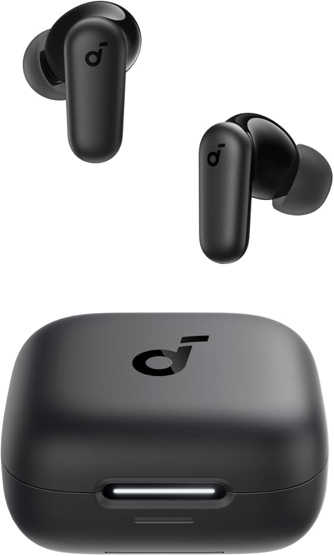 Soundcore P30i by Anker Noise Cancelling Earbuds, Strong and Smart Noise Cancelling, Powerful Bass, 45H Playtime, 2-in-1 C...