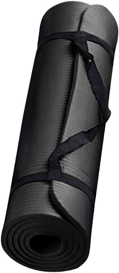 Yoga Mat Thick 1/5" Thick Non Slip Anti-Tear High Density Exercise Mat with Carrying Strap Large Yoga Mat for Floor, Gym, ...