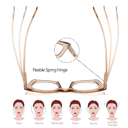 FSRTEP Oprah- Readers for Women - Stylis Style Reading Glasses with Blue Light Blocking and Spring Hinge
