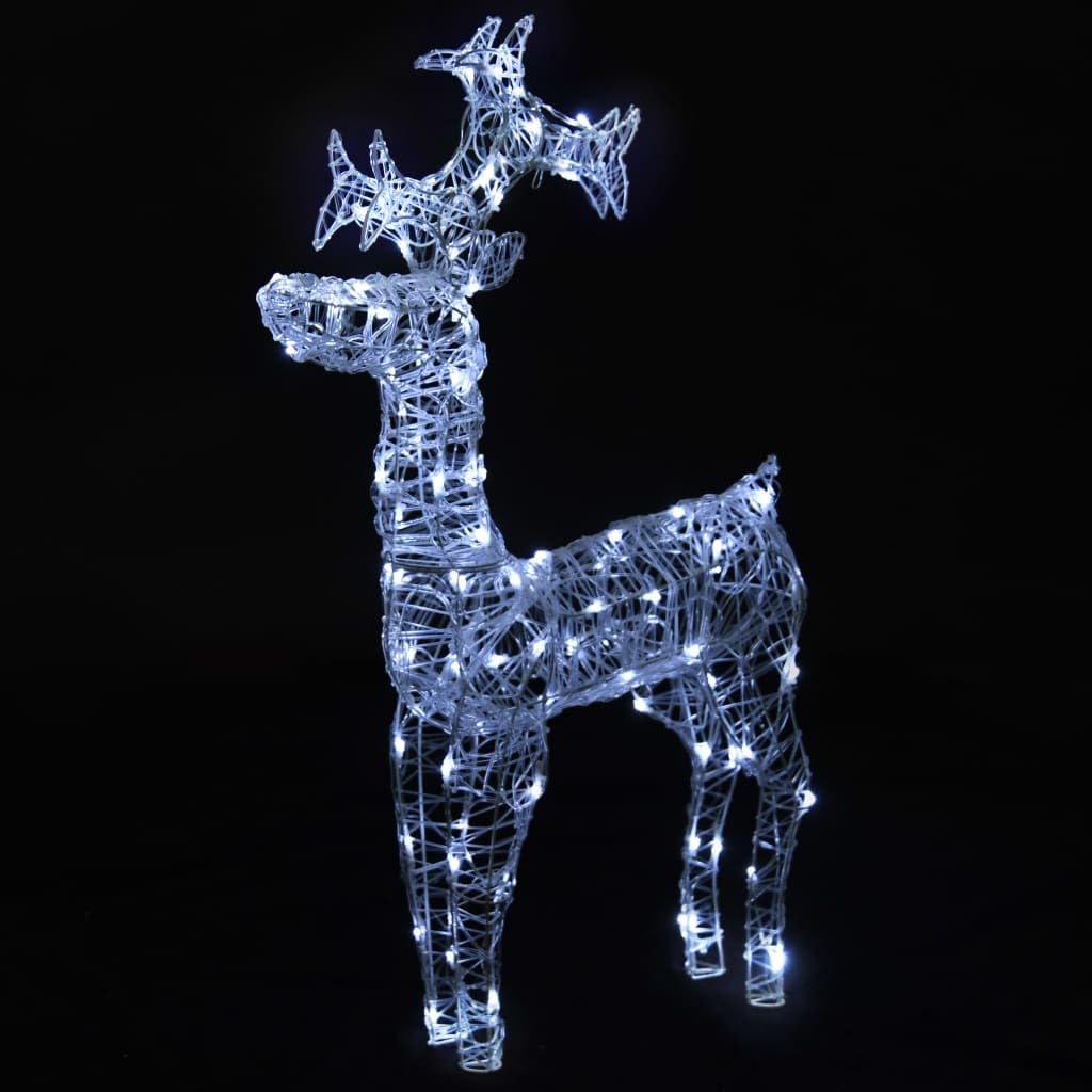 Revera Reindeer Christmas Decoration 90 LEDs Acrylic 23.6inx6.3inx39.4in Model 289961