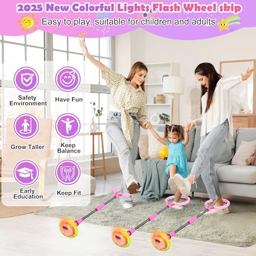 VOOPARK Skip Ball for Kids - Ankle Jump Rope Ball with LED Display, Counter, Time/Distance/Calorie Tracker, Colorful Flash...