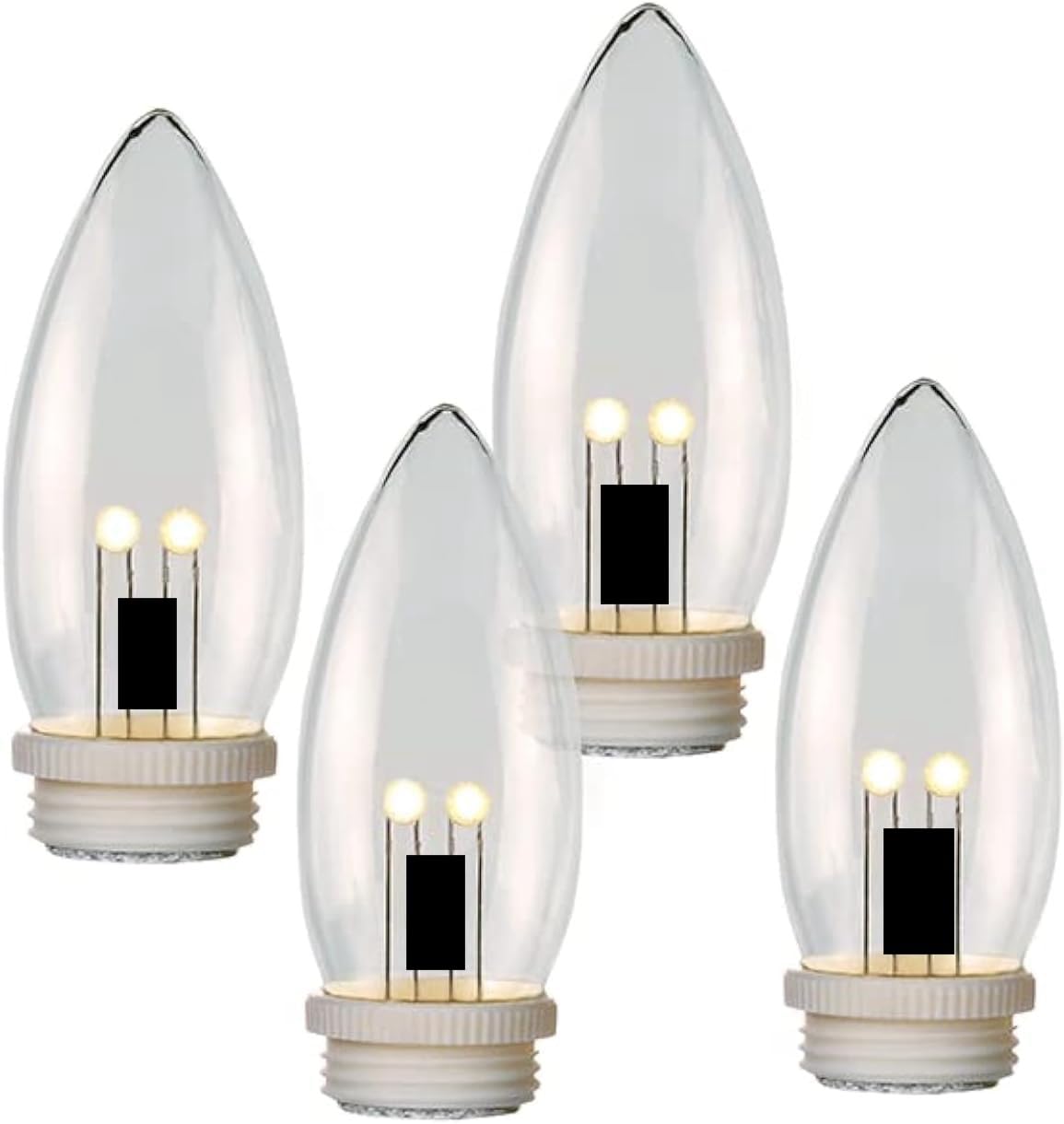 Celestial Lights Replacement Bulbs Multi Pack for Window Candles, Model P-1251, Glass, Compatible with 3xAA and 4xAA Models