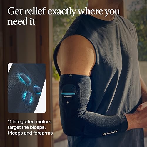 Therabody RecoveryPulse Arm - Compression and Vibration Sleeve for On The Go Relief, Reduce Soreness and Pain in Arms, Inc...