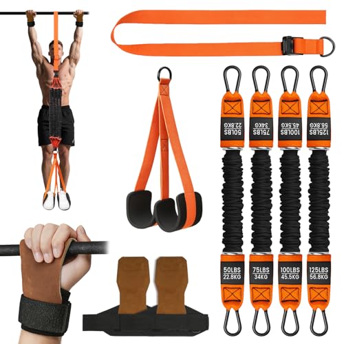 Pull Up Assistance Bands, Adjustable Heavy Duty Resistance Band for Pull Up Bar, Pull Up Assist Bands with Feet Rest for S...