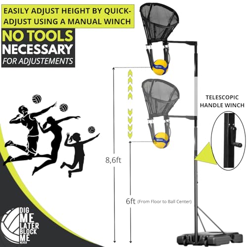 Volleyball Spike Trainer for Home Training Equipment | Volleyball Hitting Trainer Machine | Volleyball Holder for Hitting...