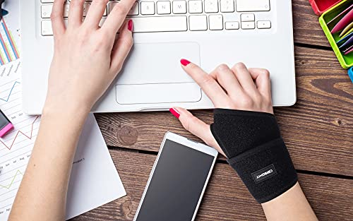 CERBONNY Carpal Tunnel Wrist Brace,2Pack Wrist Support Brace Adjustable Wrist Strap Reversible Wrist Brace for Sports Prot...