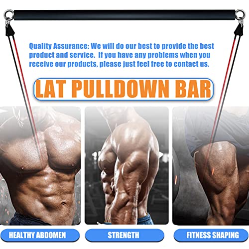 KORIKAHM Non-Detachable LAT Pull Down Bar Cable Attachments for Gym, LAT Pulldown Attachments, Straight Bar, Resistance Ba...