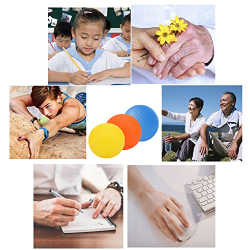 FMELAH 3 Resistance Levels Hand Exercise Balls, Stress Balls for Adults, Squeeze Balls for Physical Therapy, Hand Grip Str...