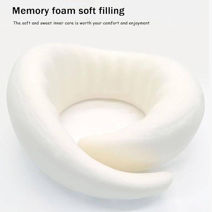 Travel Pillow Travel Neck Pillow, 360 Degree Comfort and Breathability, Airplane Travel Neck Pillow, Stowable U-Shaped Pillow, Gray, mollie us 02