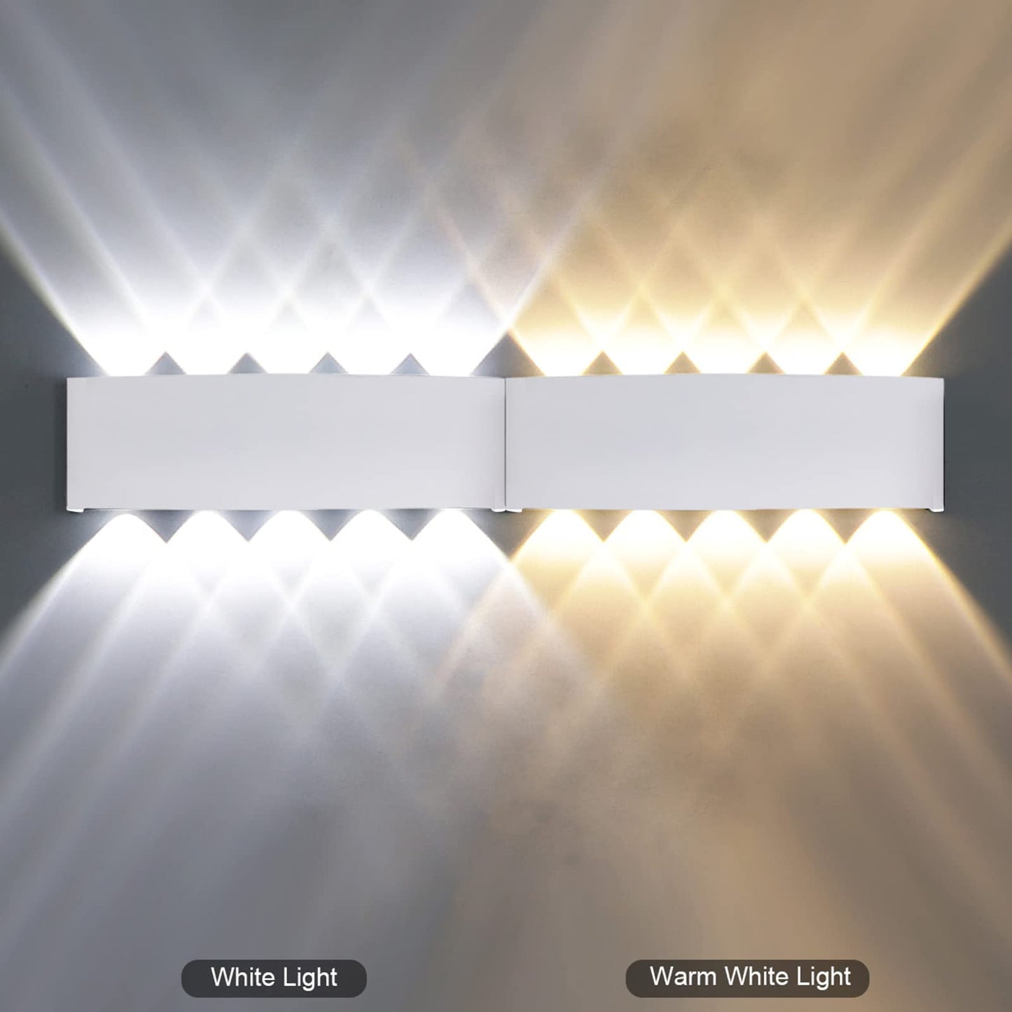 Kawell LED Wall Light Sconce, 10W Aluminum Up Down Lamp, Matte White, Model 33-AU578-WT-CW, Indoor/Outdoor Use