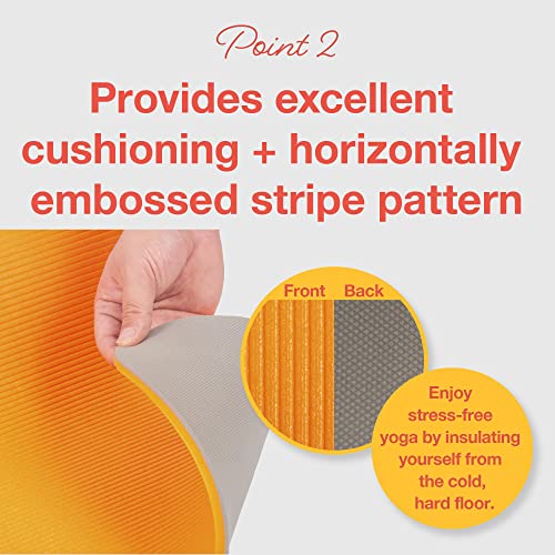 PRIMASOLE Yoga Mat Eco-Friendly Material 1/2 inch Non-Slip Yoga Pilates Fitness at Home & Gym 4 Colors with Carrying Case...