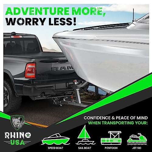 Rhino USA Boat Winch Strap with Hook (2" x 20') - 5,016lb Break Strength - Ultimate Replacement Boat Trailer Winch Straps ...