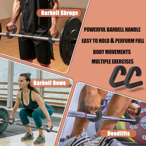 MOIKYIGI Neutral Grip Handles for Pull Up: Ergonomic Portable Hooks for Barbell Row Deadlift Resistant Bands for Home Gym ...