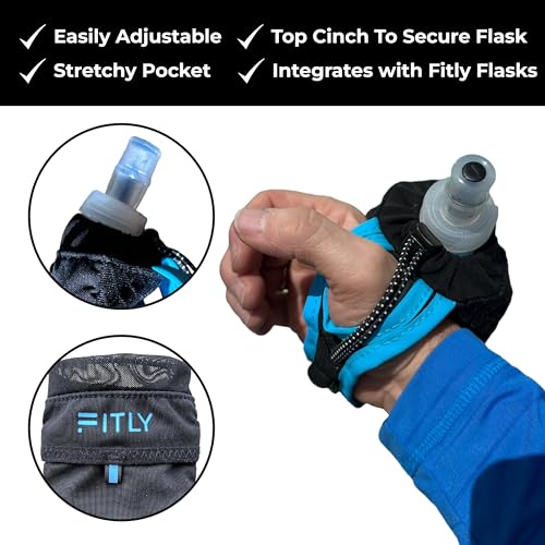FITLY Soft Flask - Shrink As You Drink Soft Water Bottle for Hydration Pack - Folding Water Bottle Ideal for Running, Hiki...