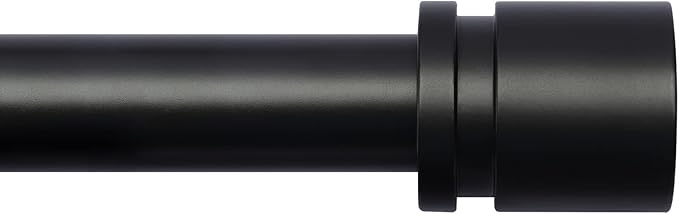 Byondeth Curtain Rods for Windows 16 to 144 Inches Adjustable Length 1 Inch Diameter Window Curtain Rod with Aluminium Fin...