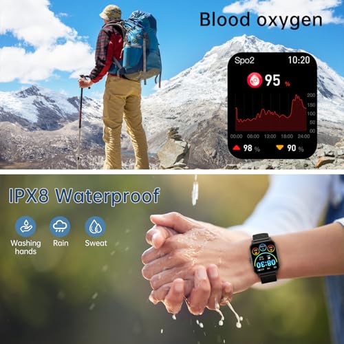 Smart Watch for Men Women Fitness: Make Answer Call Digital Mens Watches Waterproof Running Pedometer Smartwatch for Andro...