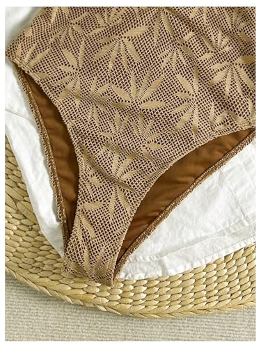 SOLY HUX Women's One Piece Swimsuit Cutout Bathing Suits High Cut Swimwear Vacation Cruise Wear