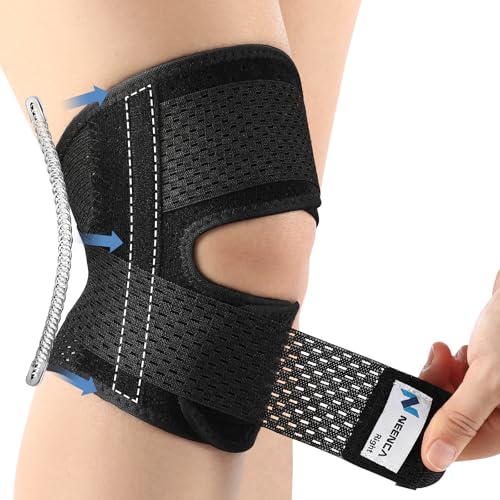 NEENCA Knee Brace for Knee Pain, Compression Knee Support with Air Mesh Fabric, Adjustable Knee Wrap with Side Stabilizer...