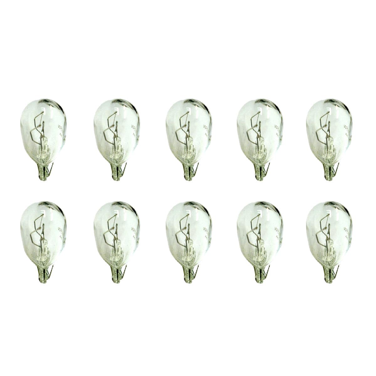 Carall T20 W21/5W Halogen Bulbs - 10 Pcs, 12V 21/5W, Clear, Low/High Beam, Fog Light Replacement