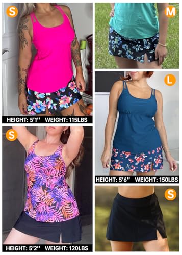 Women Tankini Swimsuits with Skirt - Two Piece Tummy Control Bathing Suit with Pockets Loose Fit 2025 Swimwear