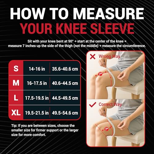 Actirun High-Stability Knee Sleeve with Side Stabilizers – Firm Compression Support for Men & Women – Recovery for Meniscu...