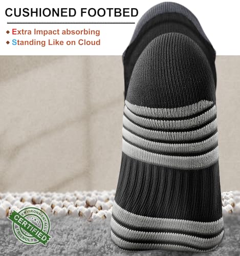 BULLIANT Men Running Socks,Active Ankle Socks No Show For Men With Cushioned Footbed Arch Support Breathable Wicking