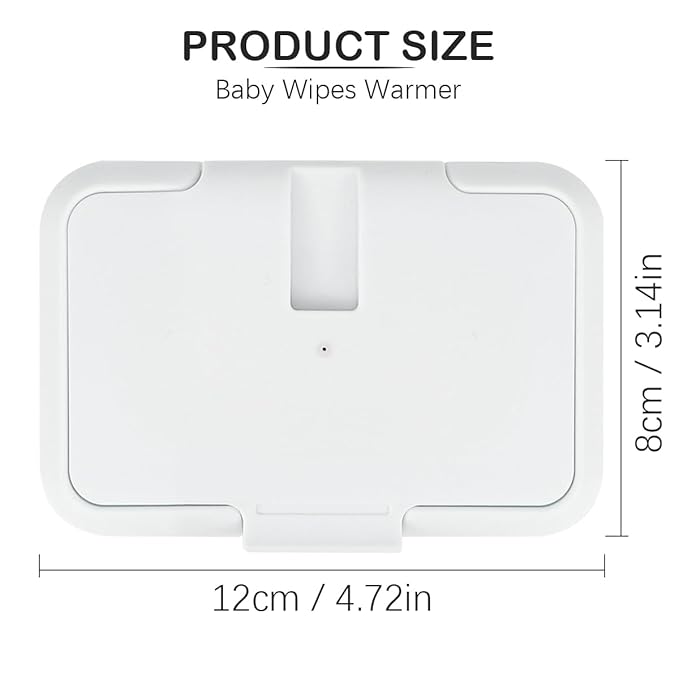 Baby Wipes Warmer Travel Wipes Warmer Portable Thermostat Reusable Wipes Heater for Home Car Travel （White）