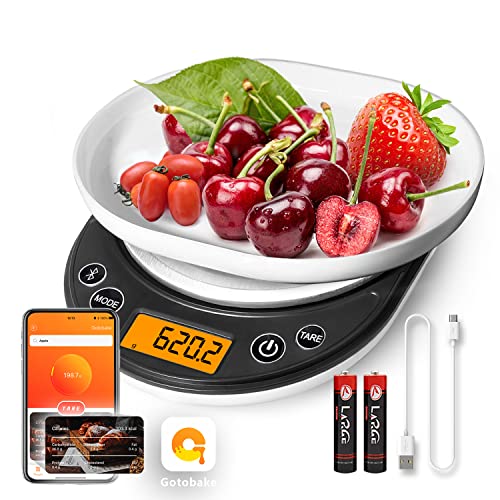 UNIWEIGH Smart Digital Food Scale Grams and Ounces, Kitchen Food Scale with Nutritional Calculator,Food Weight Scale for W...