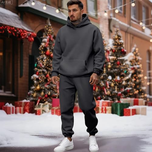 lopmou Track Suits Mens Sweatsuits 2 Piece Set Hoodie and Sweatpants Jogging Suits for Men Casual Running Sweat Suit Sets