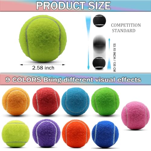 SHYUJAJIE Tennis Balls, 20 Pack Training Tennis Balls,High Elasticity Practice Tennis for Beginner, Exercise Playing Balls...
