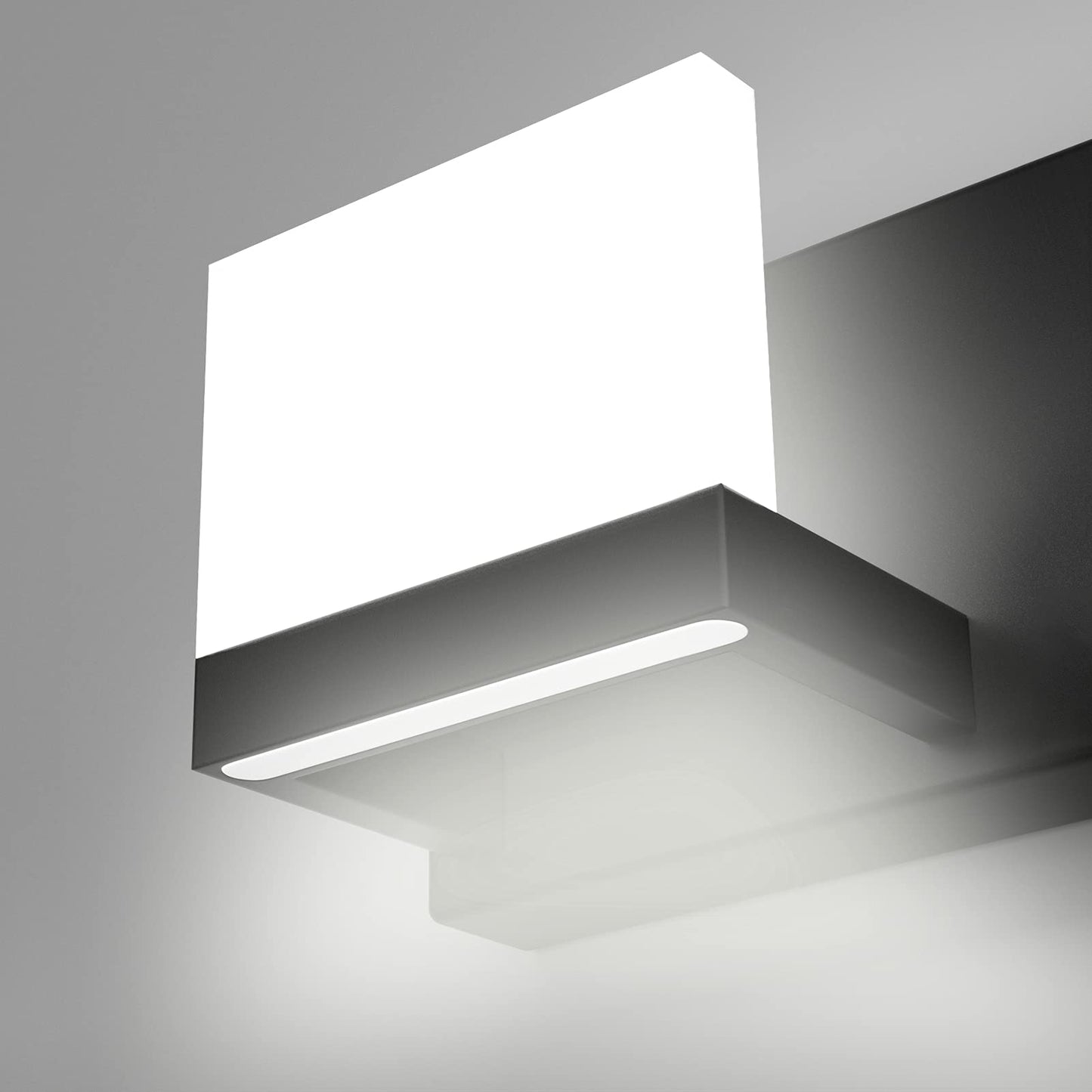 Tipace 8 Lights Modern LED Vanity Light, Matte Black, GW-1103, Up and Down Bathroom Light Fixtures, 6000K White Light