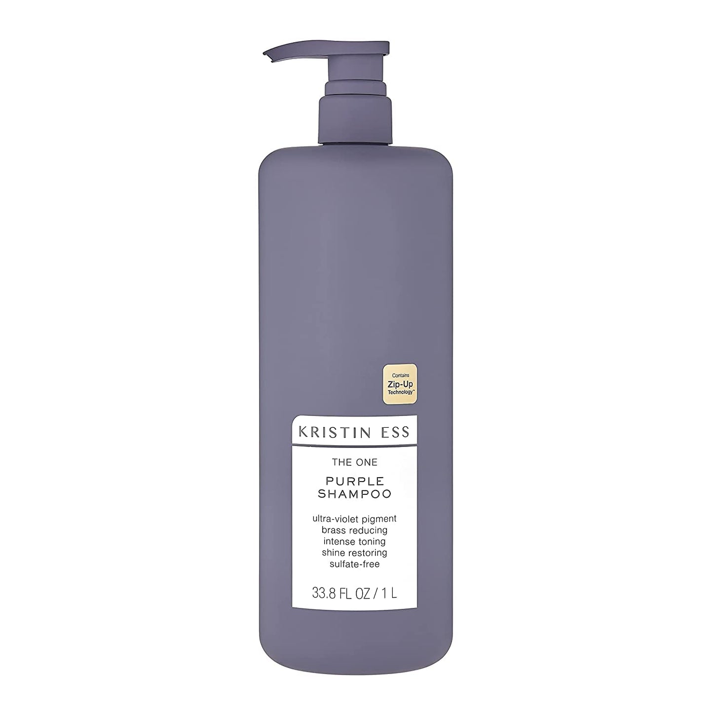 Kristin Ess Hair The One Purple Shampoo - Toning for Blonde Hair, Neutralizes Brass + Yellow Tones, Sulfate Free, 33.8 fl oz (Pa